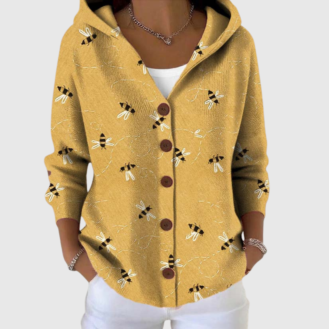 Hooded Strickcardigan