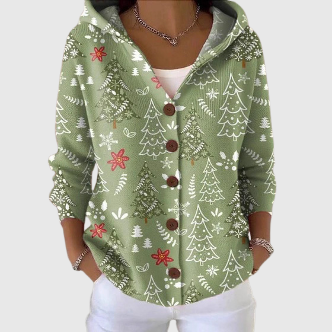 Hooded Strickcardigan