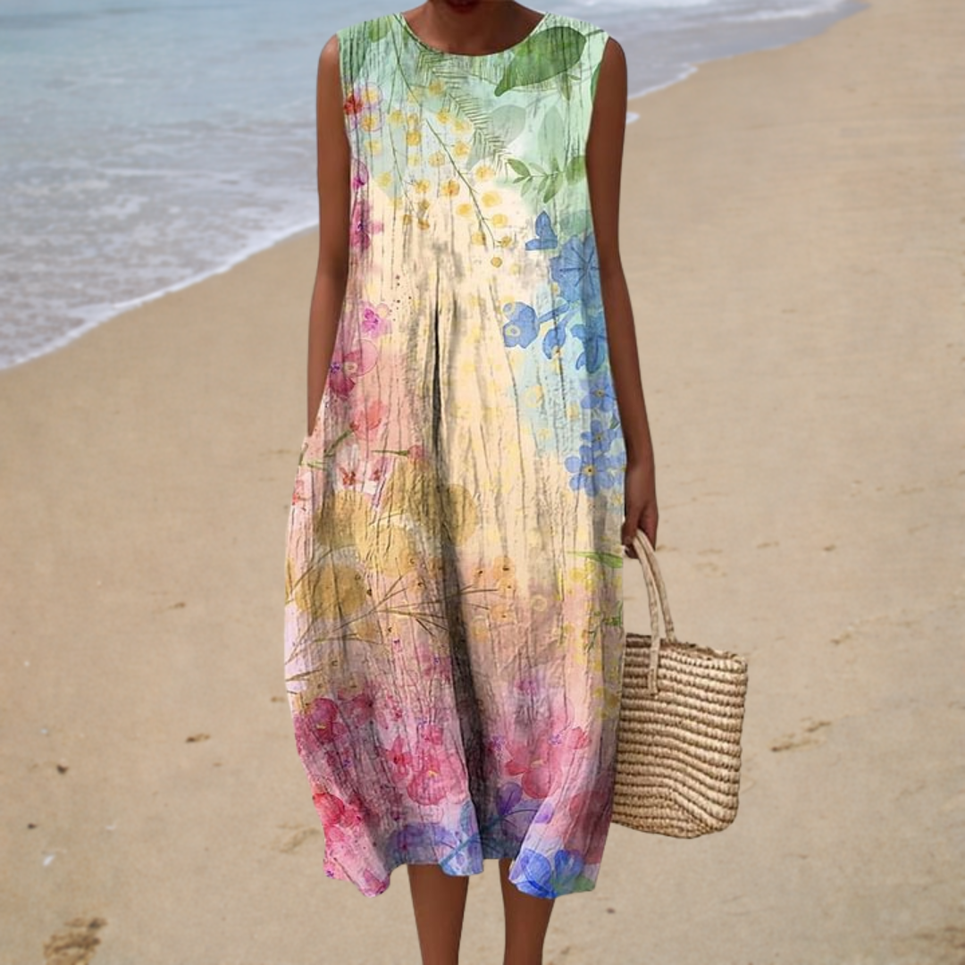 Bequeme Ärmellose Sommerkleid