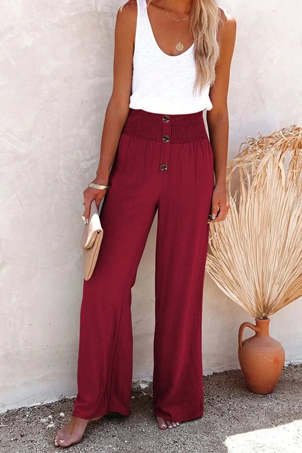 Riana - Hochtaillierte Relaxed Pants