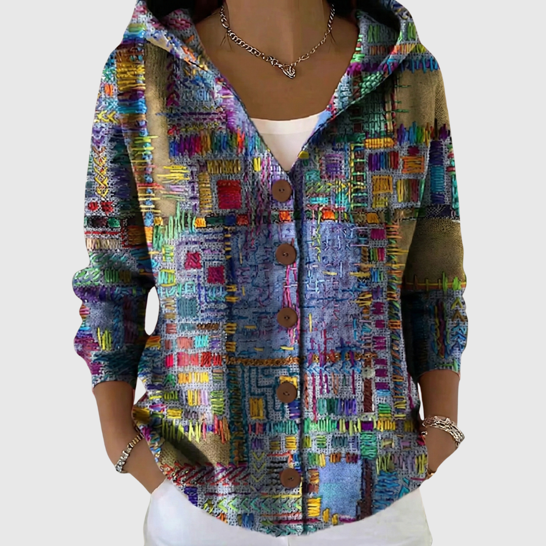 Strickjacke mit Kapuze